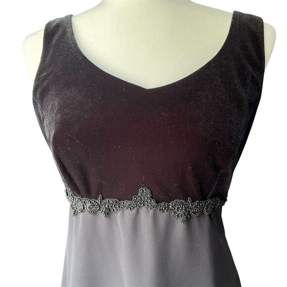 Michaelangelo Gown Formal Dress Sz 8 Velvet Elegant Babydoll Romantic Whimsygoth - Picture 4 of 9